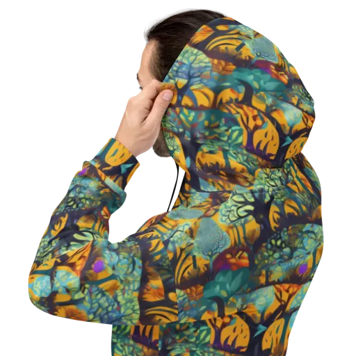 Saffron Canopy on a Hoodie