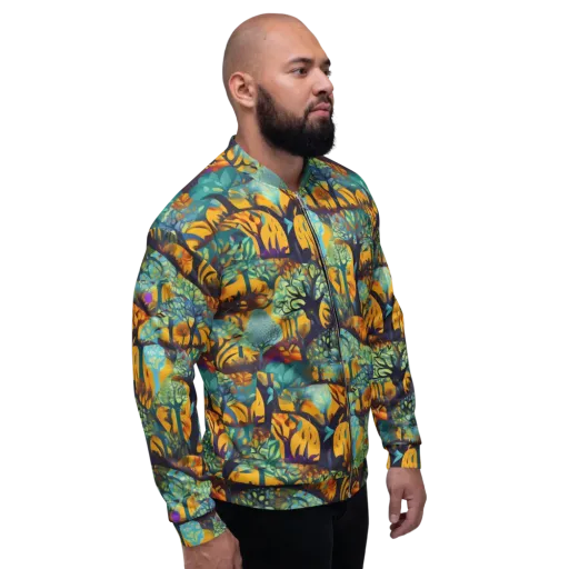 Saffron Canopy on a Bomber Jacket