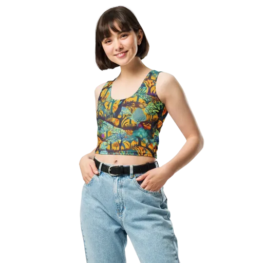 Saffron Canopy on a Crop Top