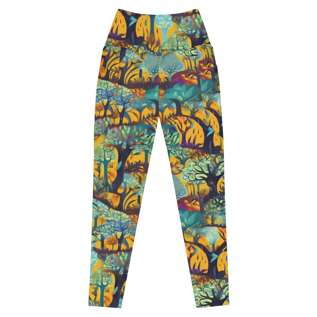 Saffron Canopy on Leggings with Pockets — Front