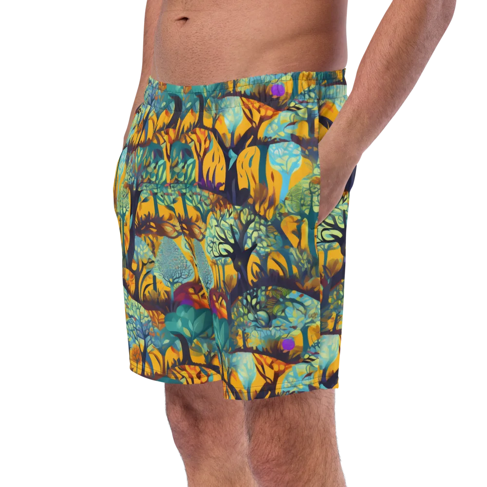 Saffron Canopy on Swim Trunks — Left Front
