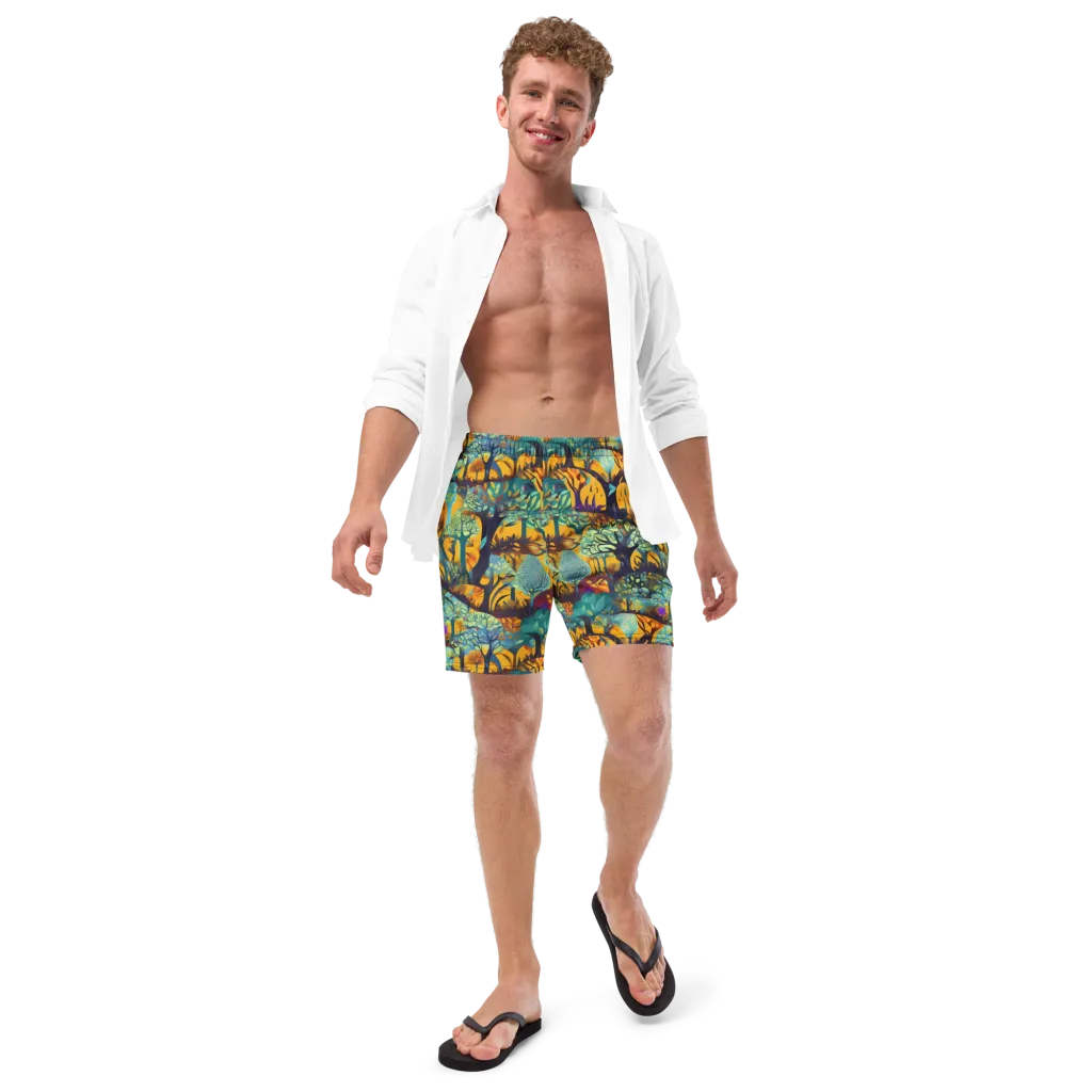 Saffron Canopy on Swim Trunks — Front