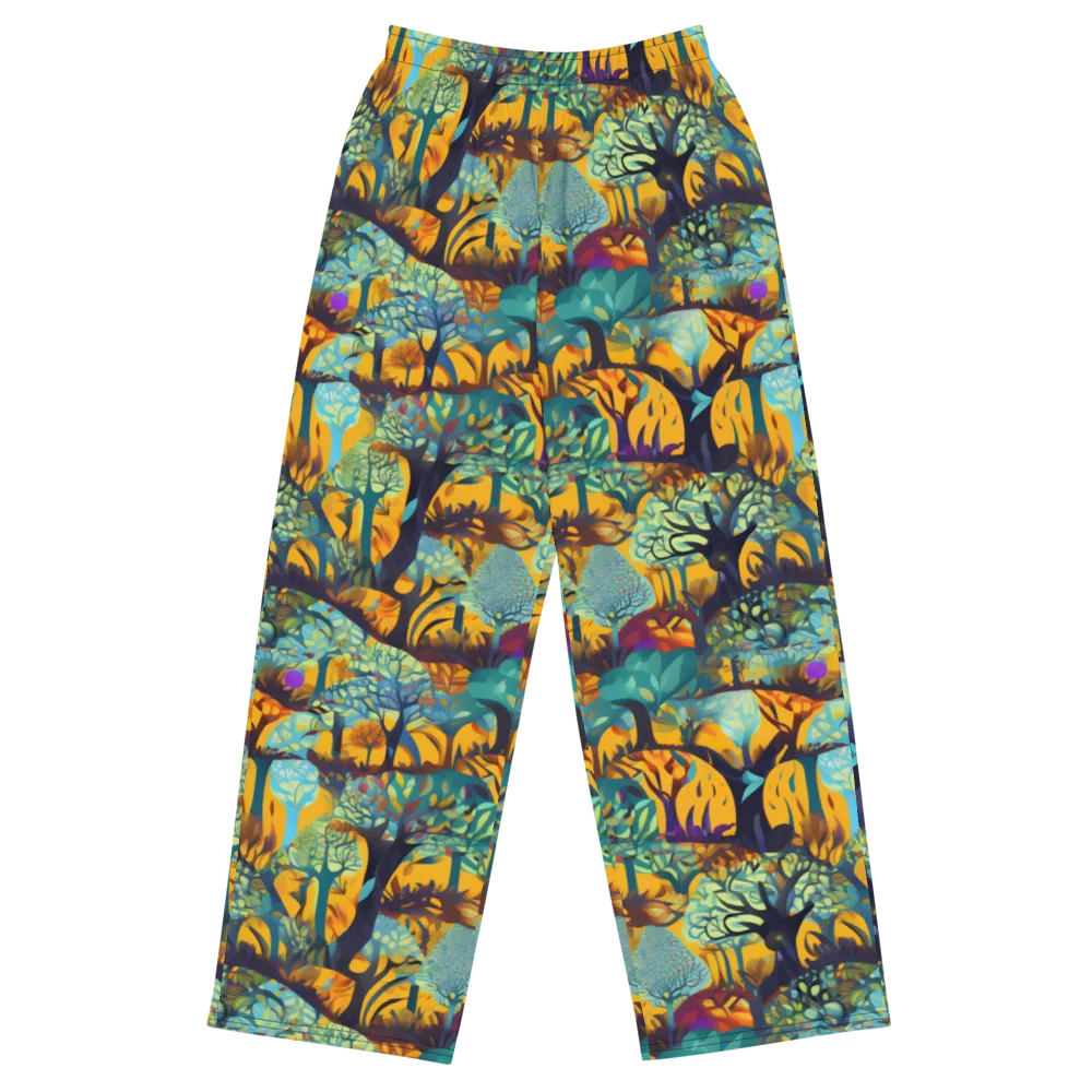 Saffron Canopy on Wide-Leg Pants — Front