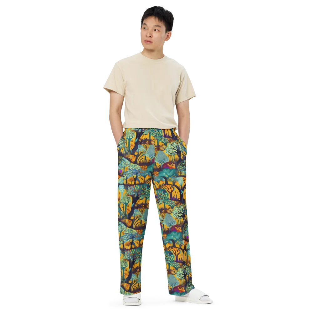 Saffron Canopy on Wide-Leg Pants — Front