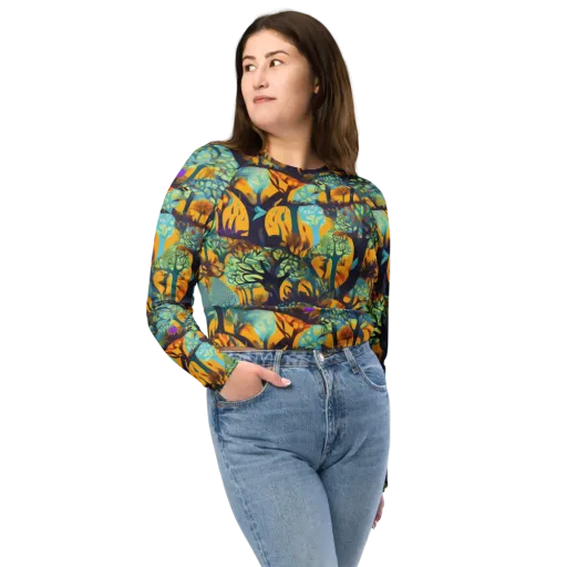 Saffron Canopy on a Long Sleeve Crop Top