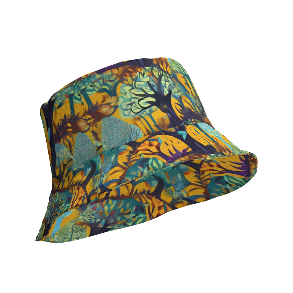 Saffron Canopy on Reversible Bucket Hat — Product details Outside