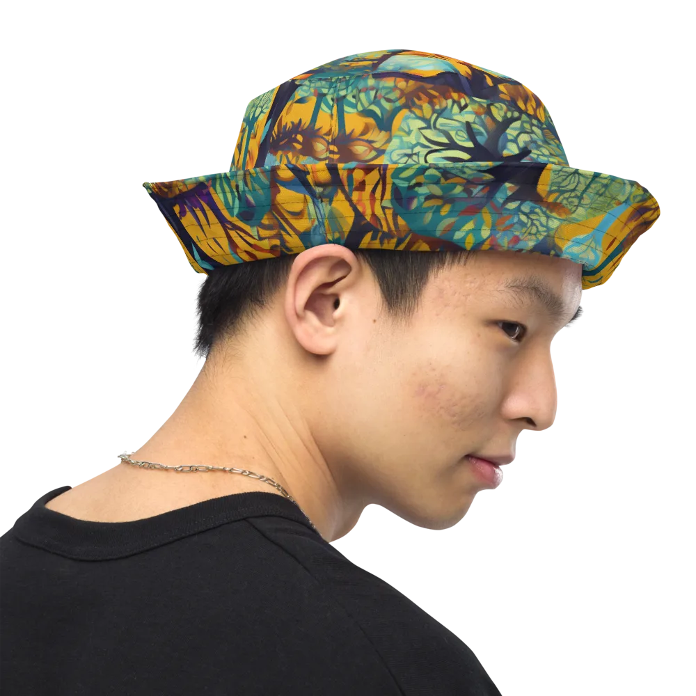 Saffron Canopy on Reversible Bucket Hat — Right Outside