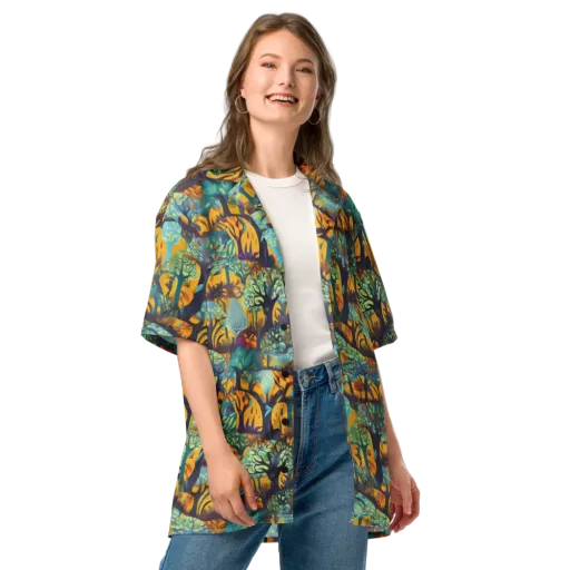 Saffron Canopy on a Button Shirt