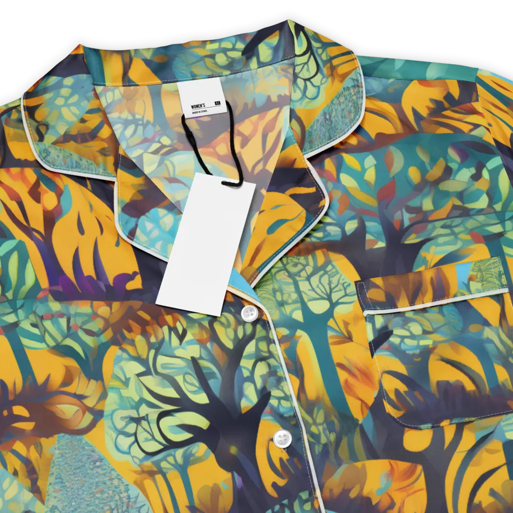 Saffron Canopy on Women's Short Sleeve Pajama Top — Product details