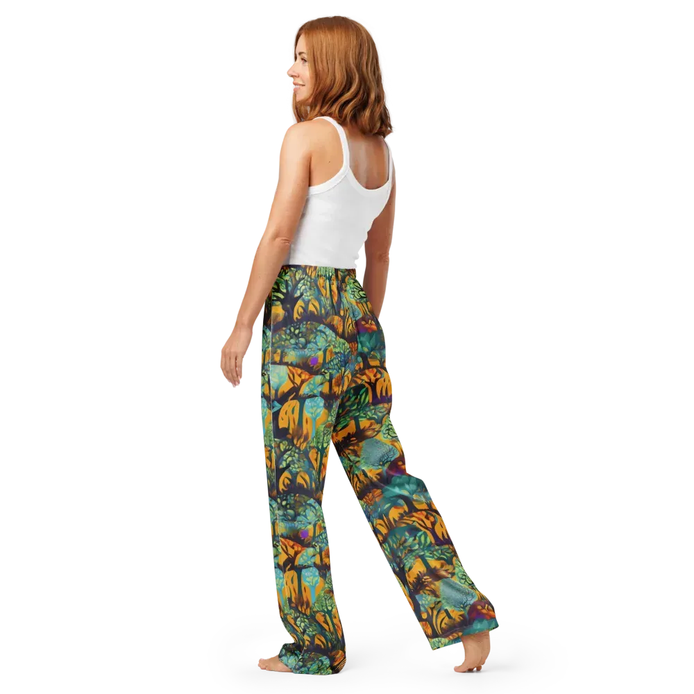 Saffron Canopy on Women's Pajama Pants — Back