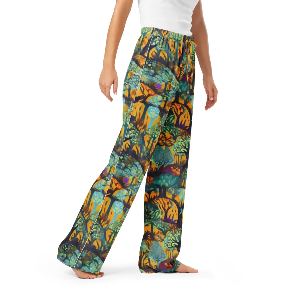 Saffron Canopy on Women's Pajama Pants — Right Front