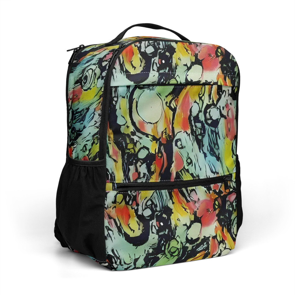 Chromatic Menagerie on Utility Backpack — Right Front