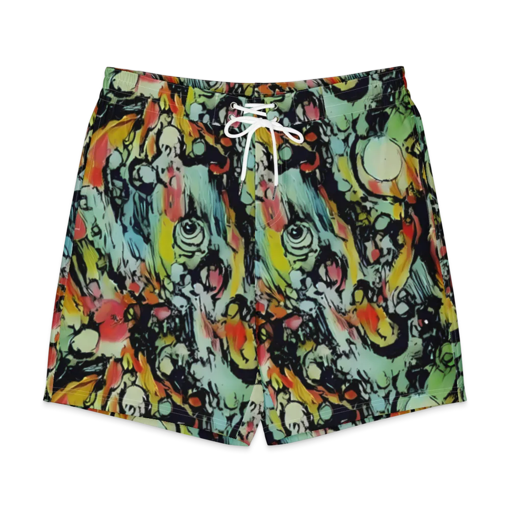 Chromatic Menagerie on Men's Board Shorts — Front