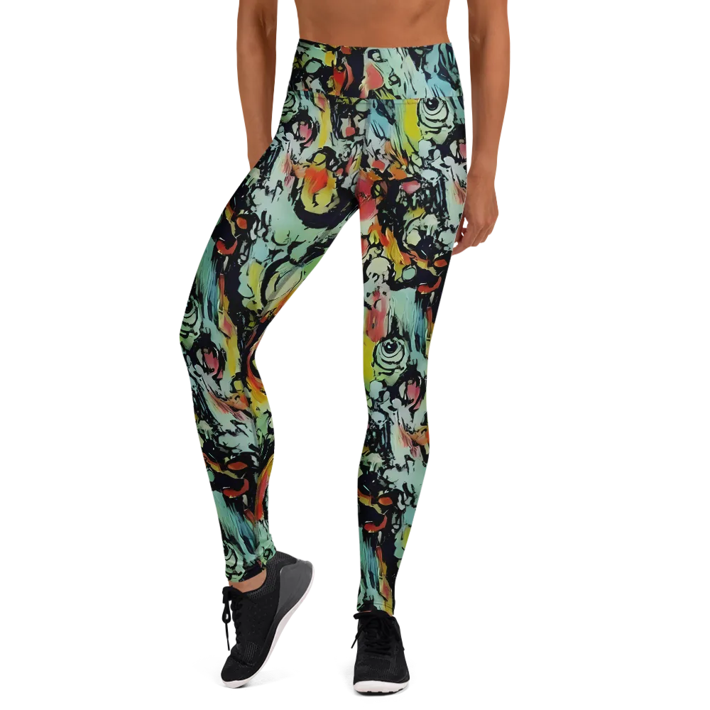 Chromatic Menagerie on Yoga Leggings — Front
