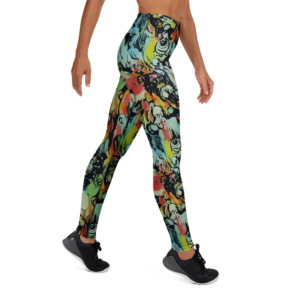 Chromatic Menagerie on Yoga Leggings — Right
