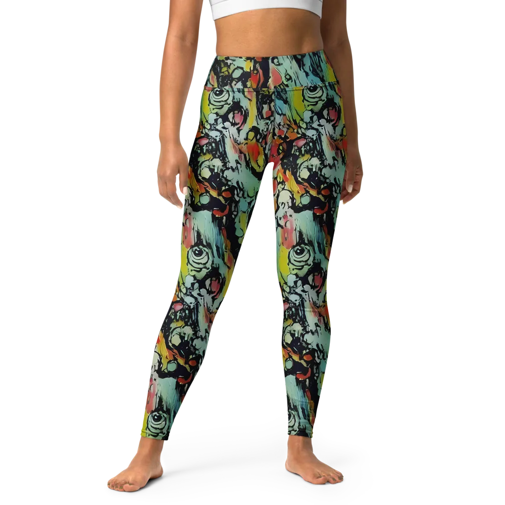 Chromatic Menagerie on Yoga Leggings — Front