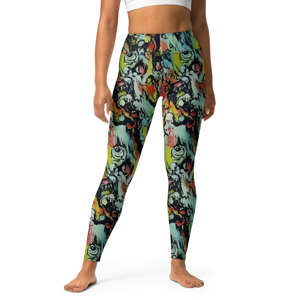 Chromatic Menagerie on Yoga Leggings — Front