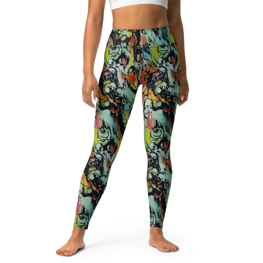 Chromatic Menagerie on a Yoga Leggings