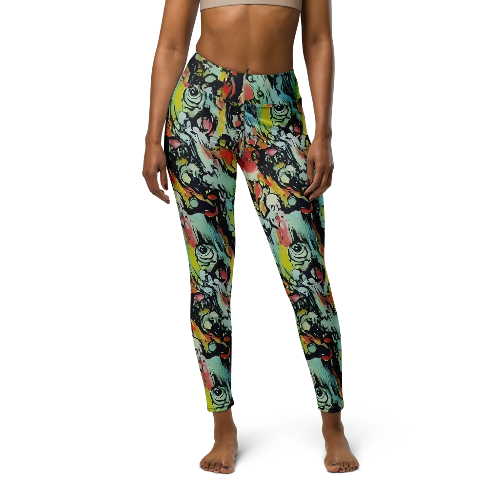 Chromatic Menagerie on Yoga Leggings — Front