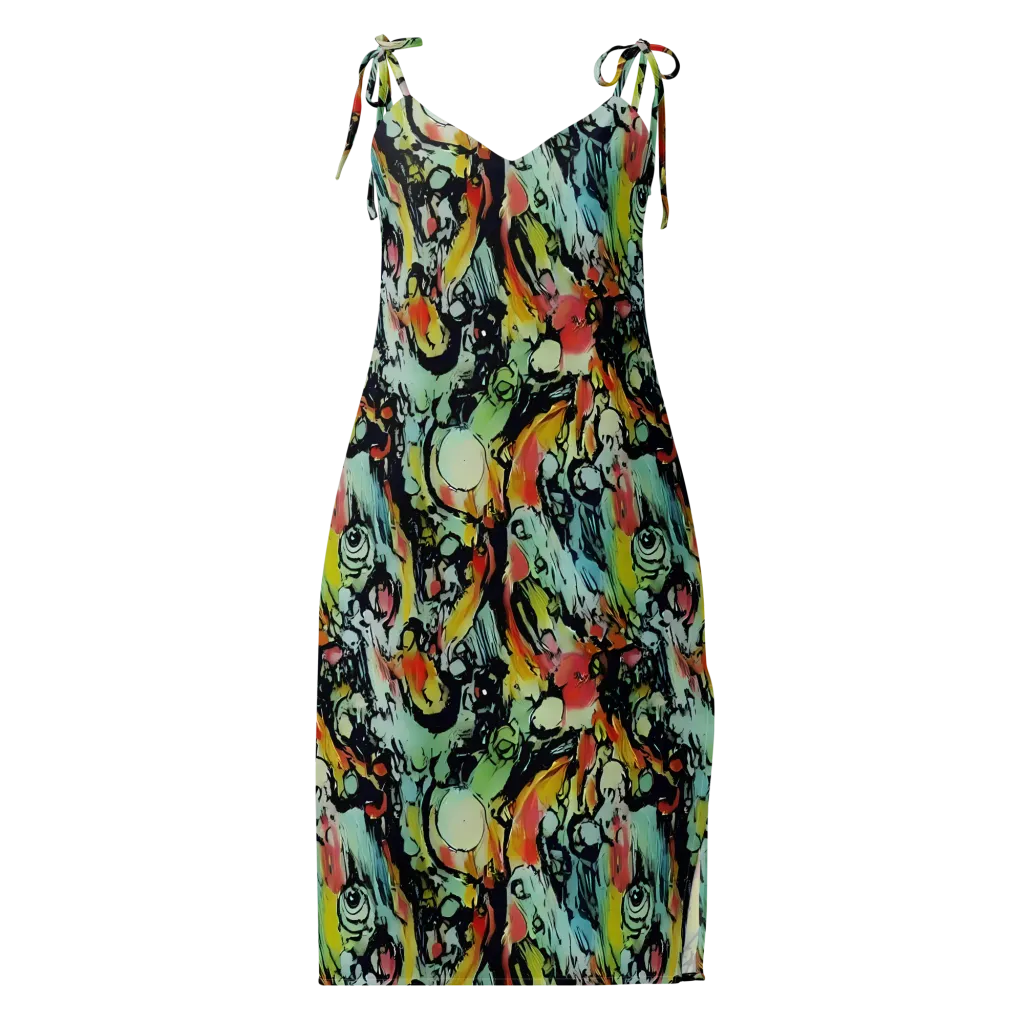Chromatic Menagerie on Slip Dress — Front