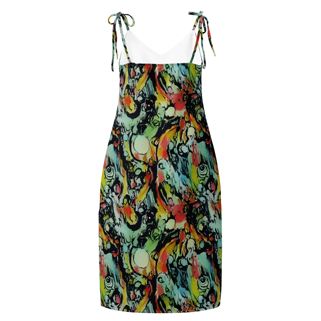 Chromatic Menagerie on Slip Dress — Back