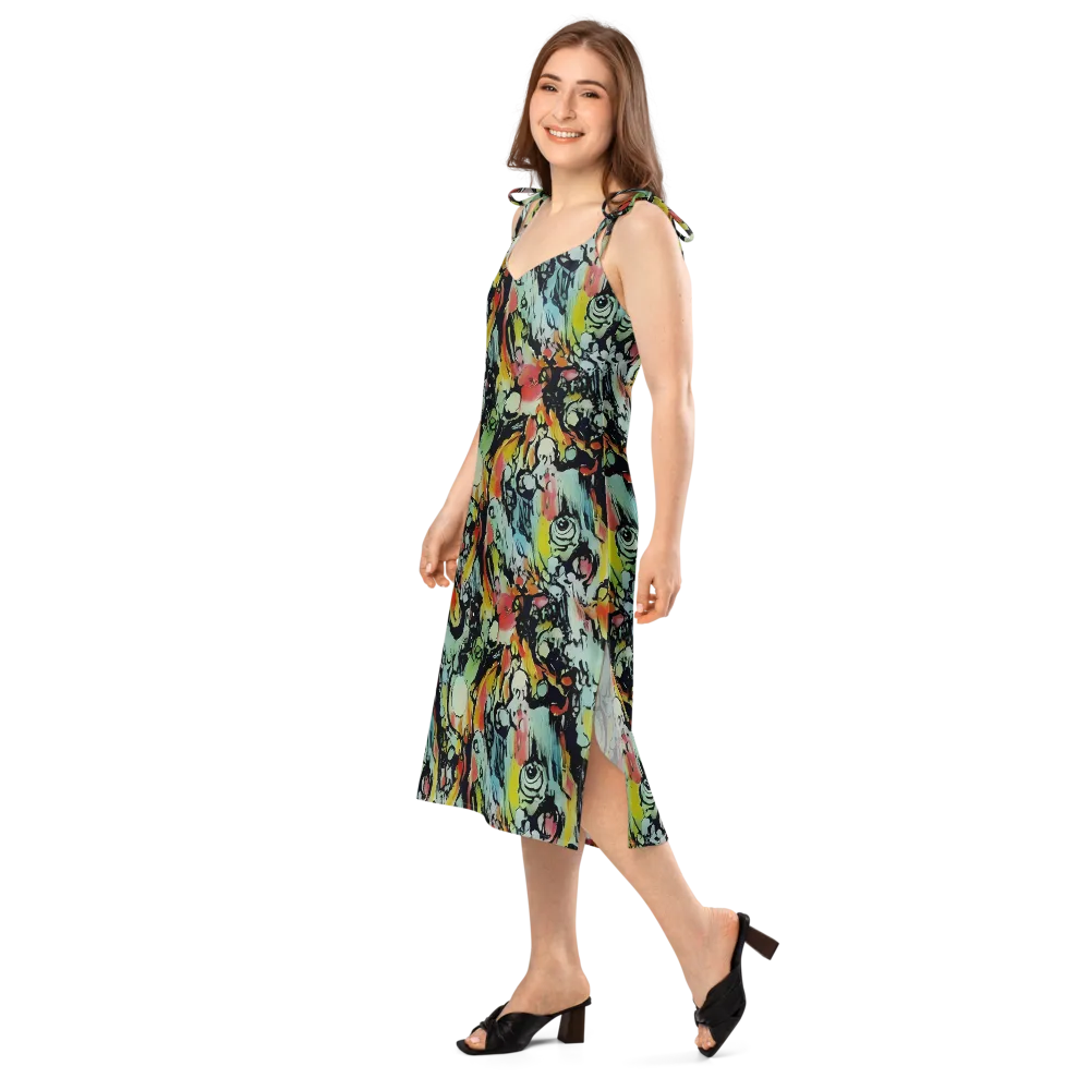 Chromatic Menagerie on Slip Dress — Left Front