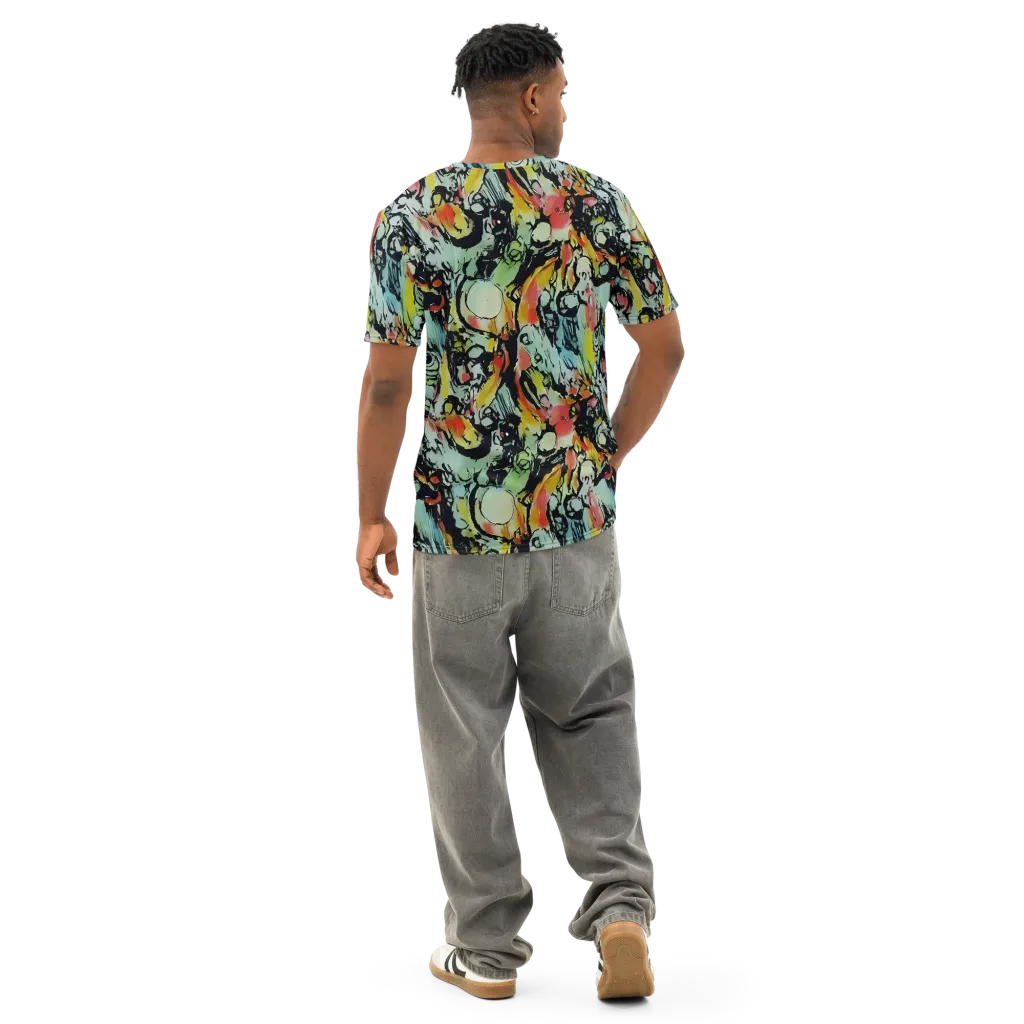 Chromatic Menagerie on Men's Cotton Crew Neck T-Shirt — Back