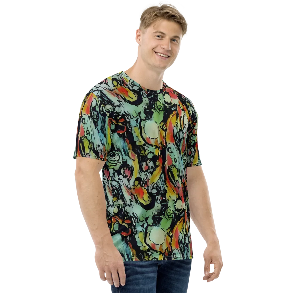 Chromatic Menagerie on Men's Crew Neck T-Shirt — Right