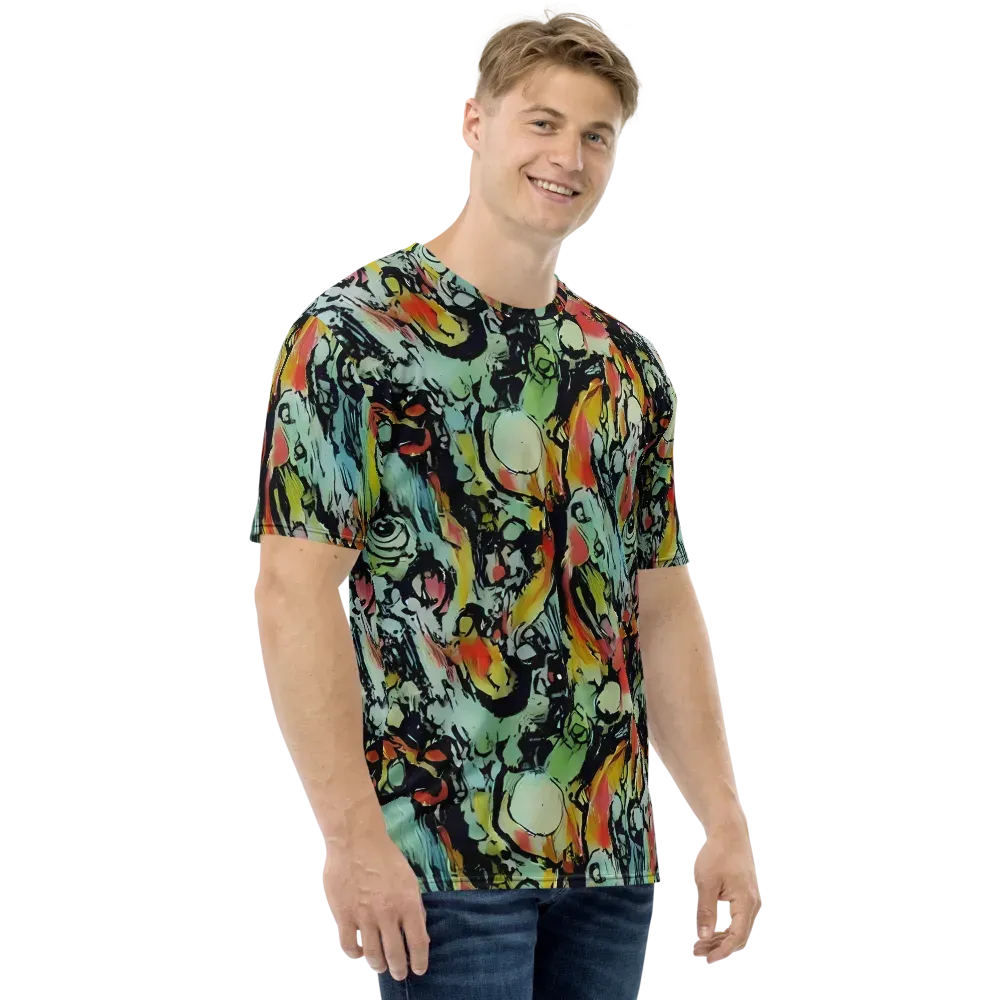 Chromatic Menagerie on Men's Crew Neck T-Shirt — Right