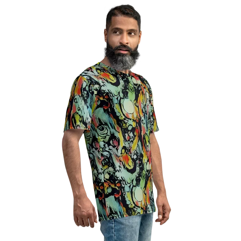 Chromatic Menagerie on Men's Crew Neck T-Shirt — Right