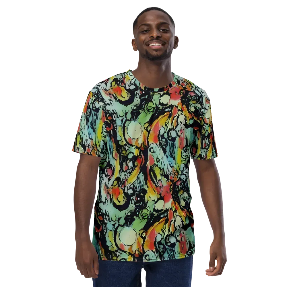 Chromatic Menagerie on Men's Crew Neck T-Shirt — Front
