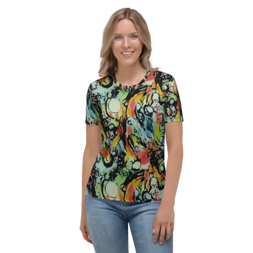 Chromatic Menagerie on a Women's Crew Neck T-Shirt