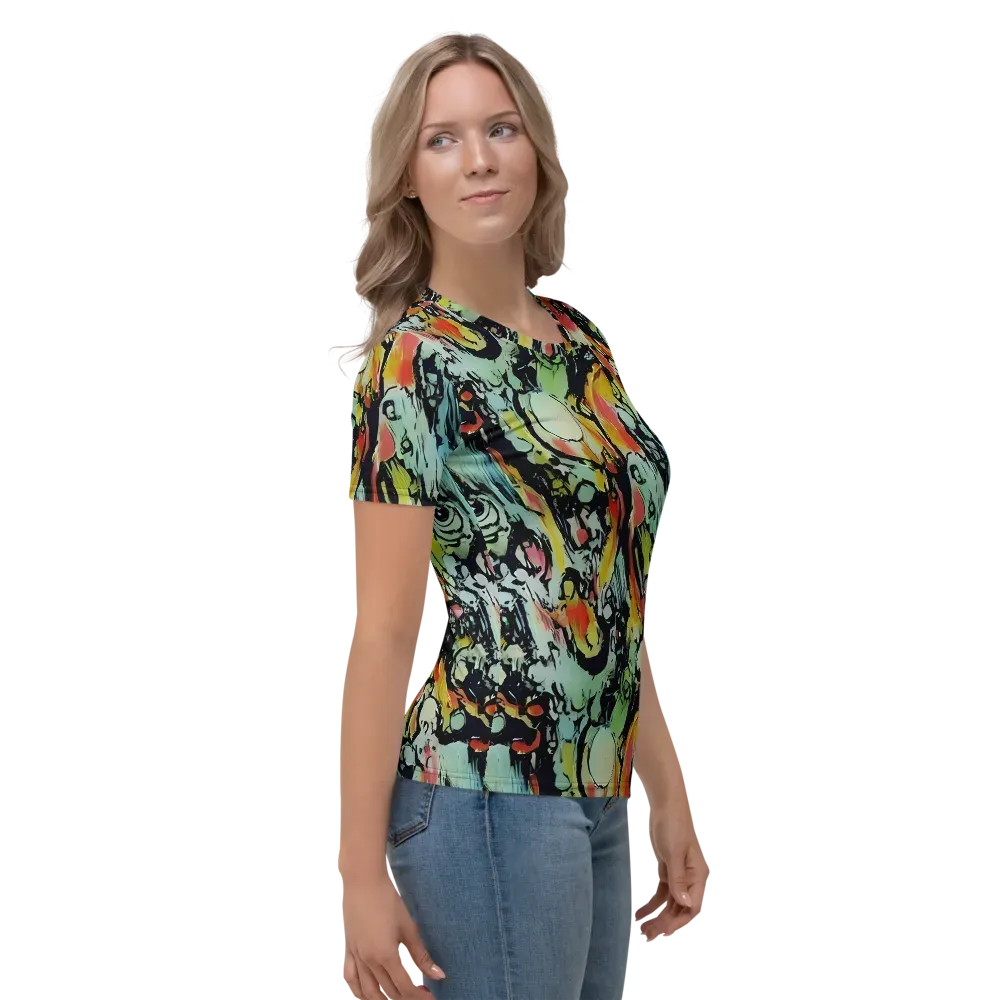 Chromatic Menagerie on Women's Crew Neck T-Shirt — Right