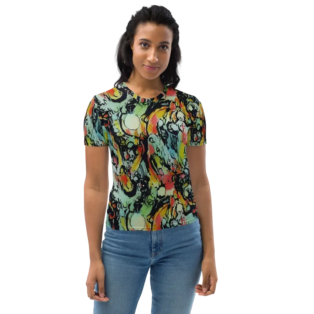 Chromatic Menagerie on Women's Crew Neck T-Shirt — Front