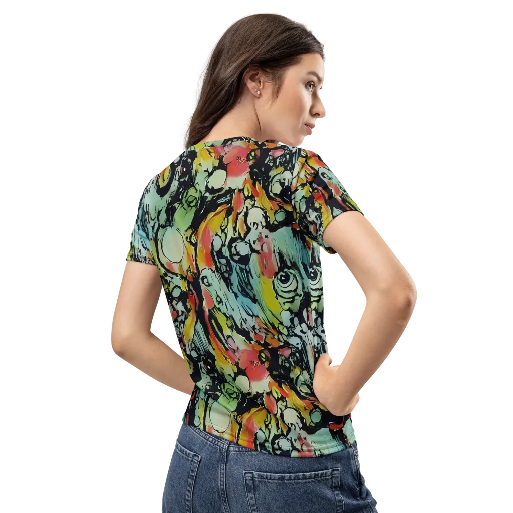 Chromatic Menagerie on Women's Crew Neck T-Shirt — Back