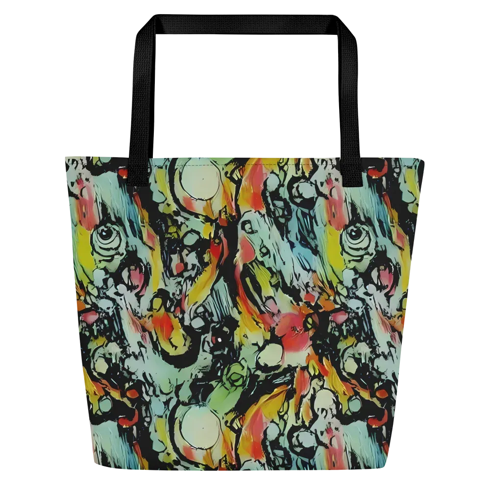 Chromatic Menagerie on Large Tote Bag W/ Pocket — Front