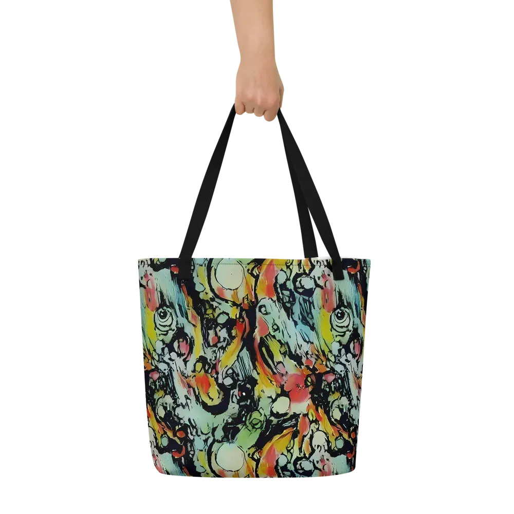 Chromatic Menagerie on Large Tote Bag W/ Pocket — Front