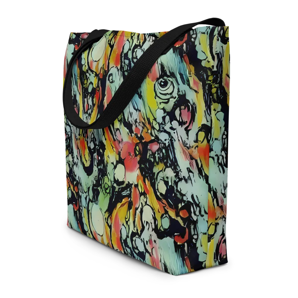 Chromatic Menagerie on Large Tote Bag W/ Pocket — Front