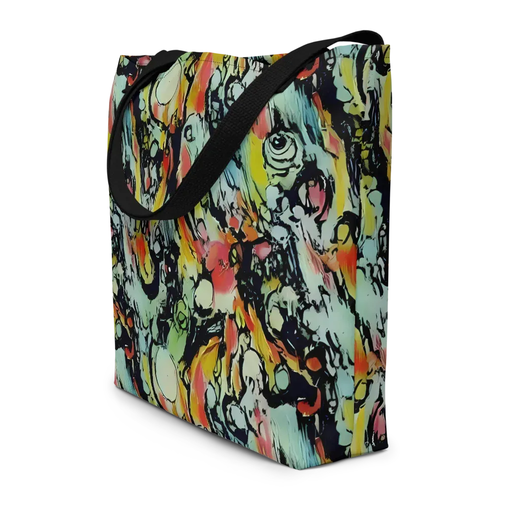 Chromatic Menagerie on Large Tote Bag W/ Pocket — Front