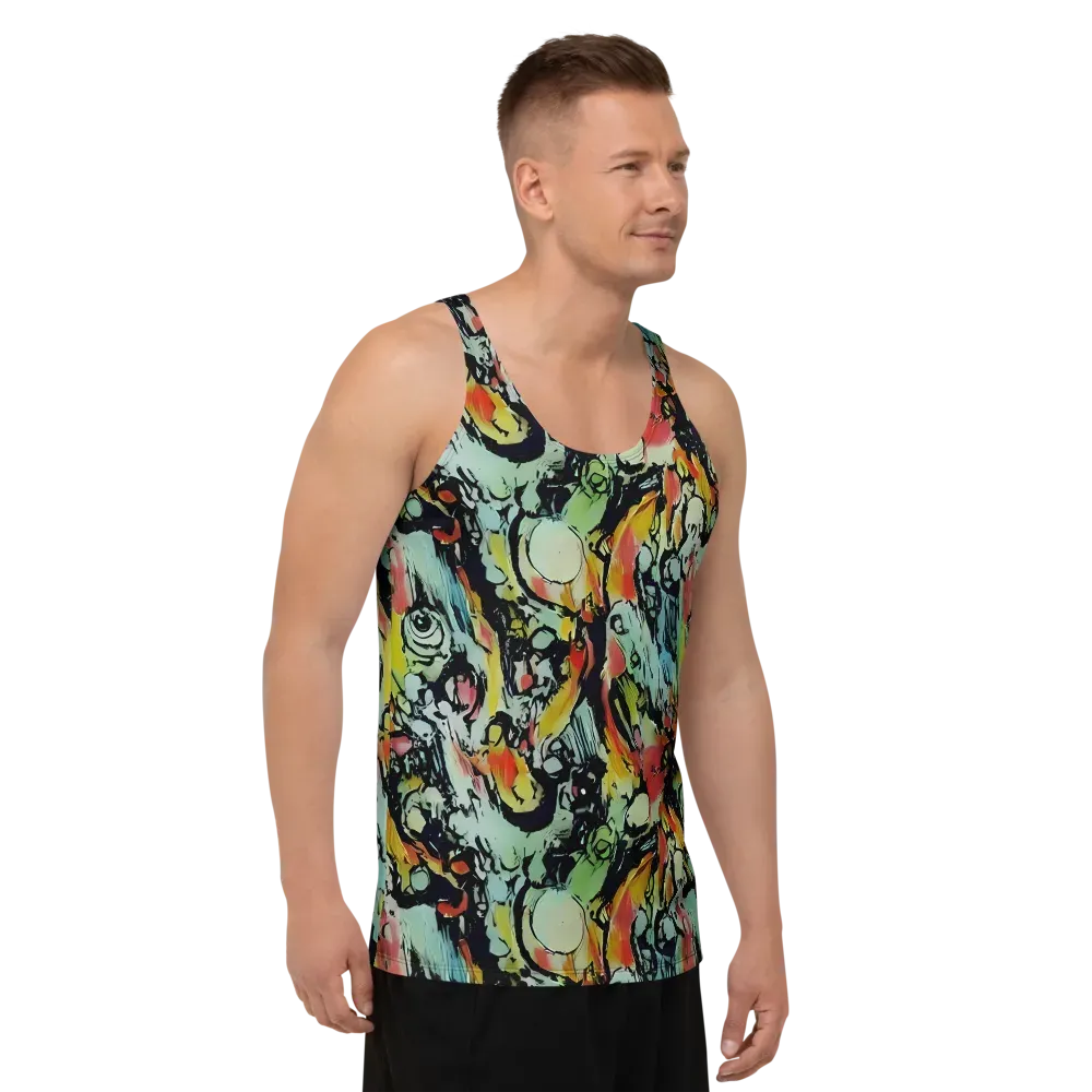 Chromatic Menagerie on Men's Tank Top — Right Front