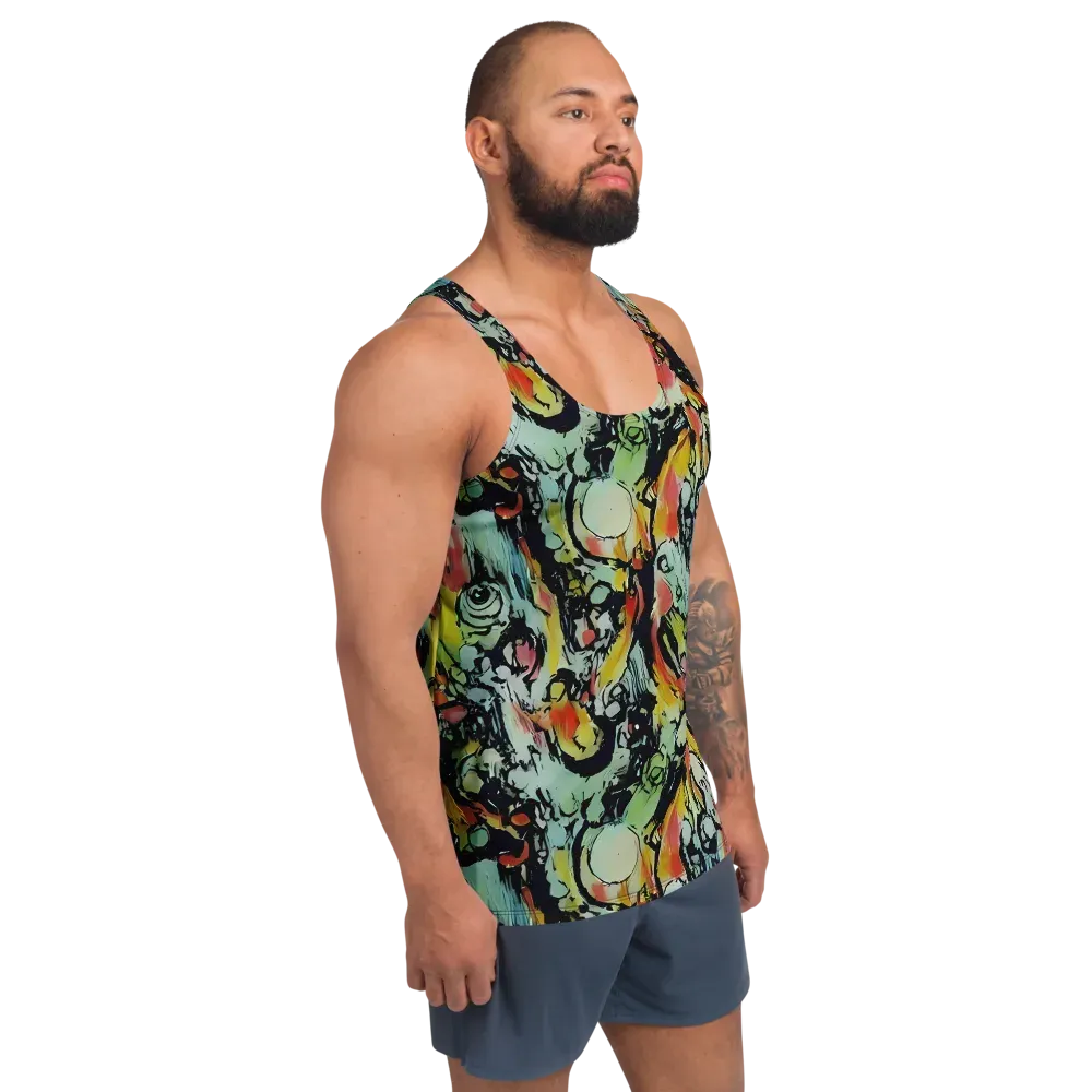 Chromatic Menagerie on Men's Tank Top — Right Front