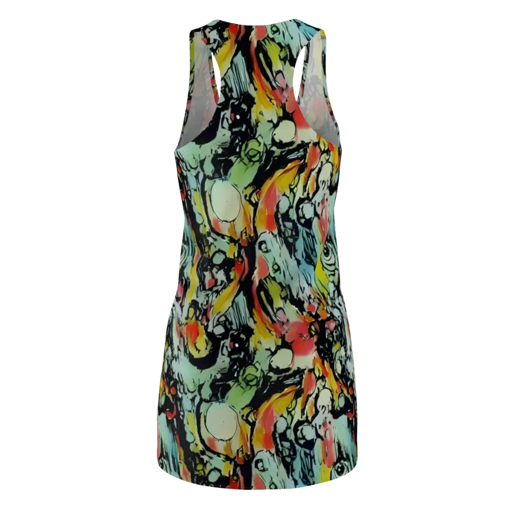 Chromatic Menagerie on Racerback Dress — Back