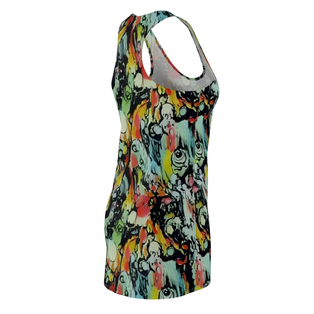 Chromatic Menagerie on Racerback Dress — Back Side