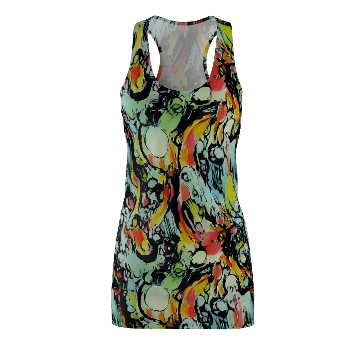 Chromatic Menagerie on Racerback Dress — Front
