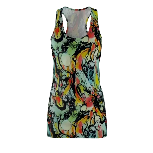 Chromatic Menagerie on a Racerback Dress