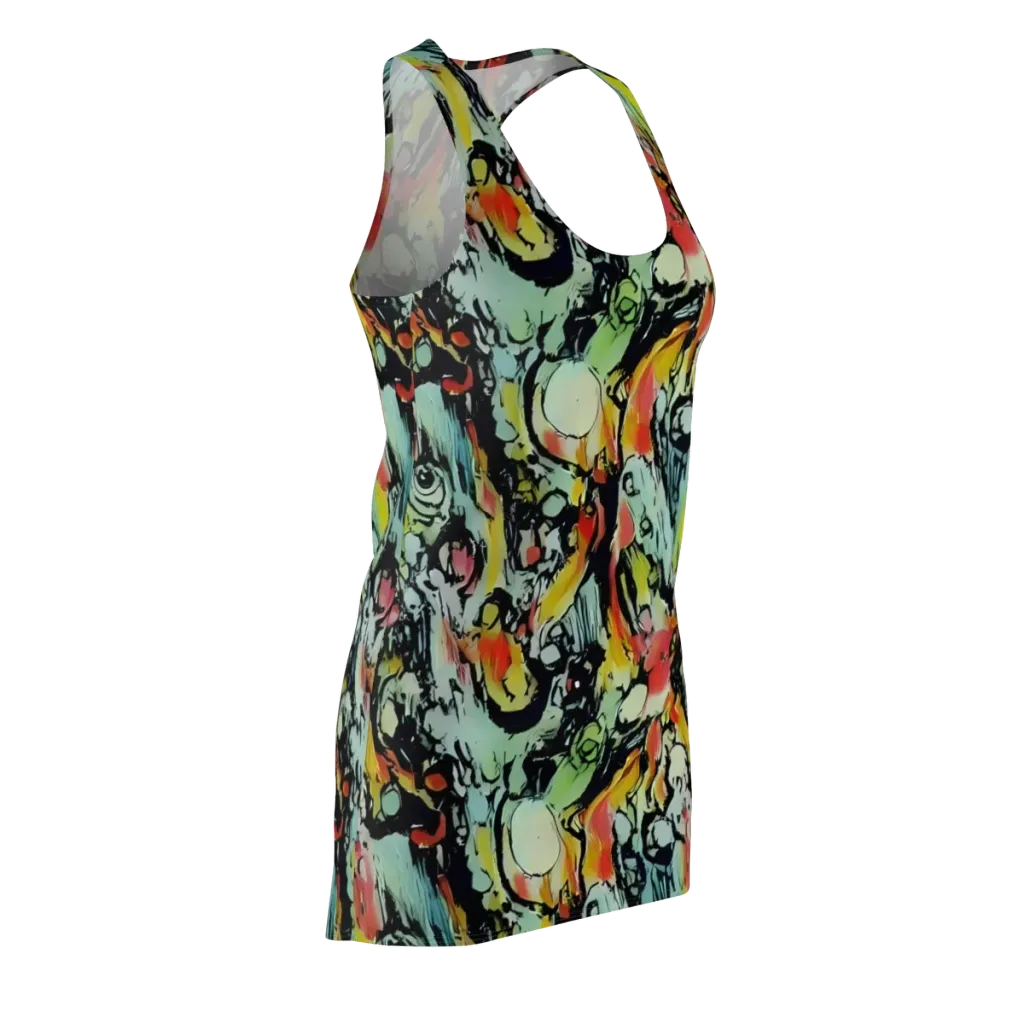 Chromatic Menagerie on Racerback Dress — Front Side