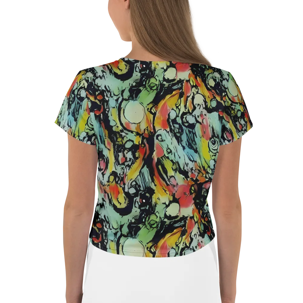 Chromatic Menagerie on Crop Tee — Back