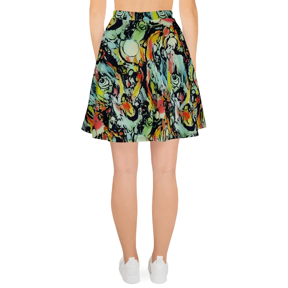 Chromatic Menagerie on Skater Skirt — Back