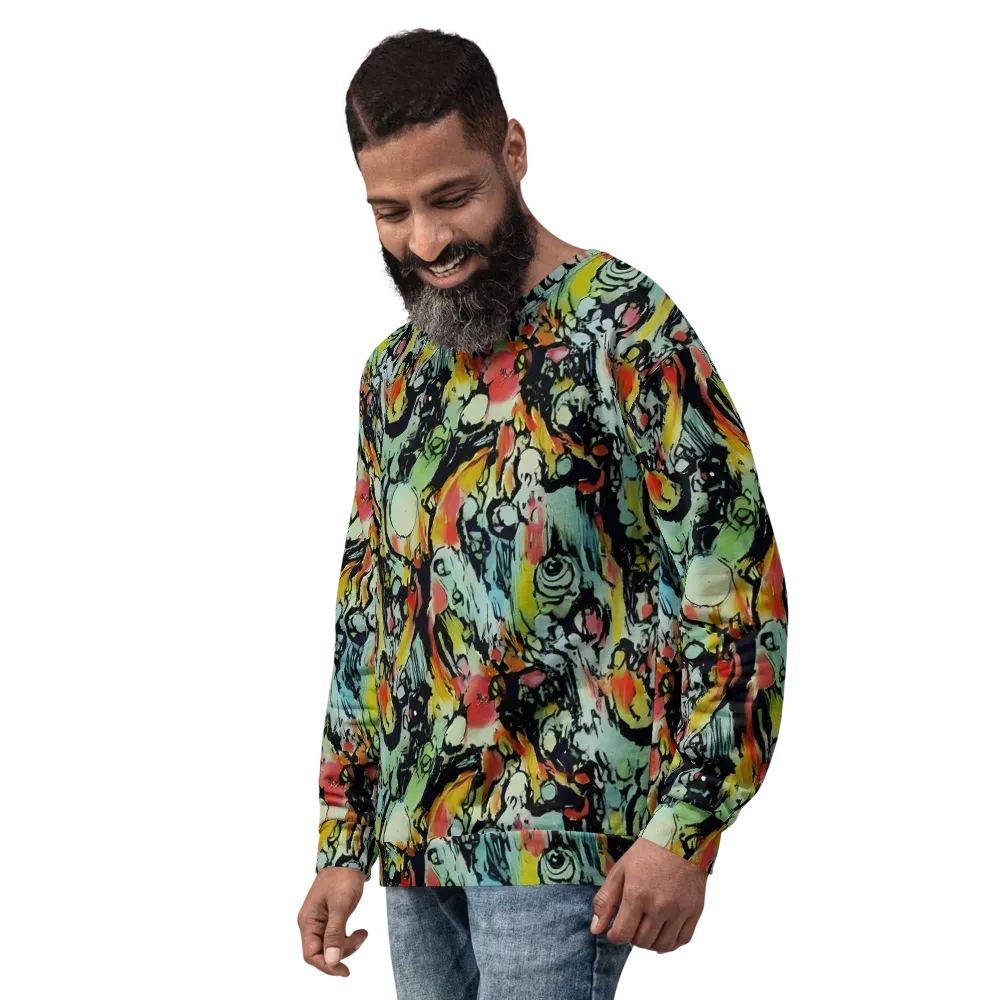 Chromatic Menagerie on Sweatshirt — Left Front