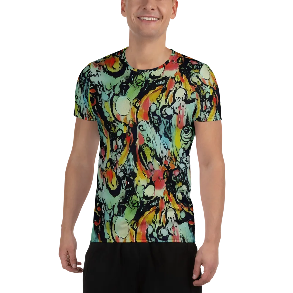 Chromatic Menagerie on Men's Athletic T-Shirt — Front